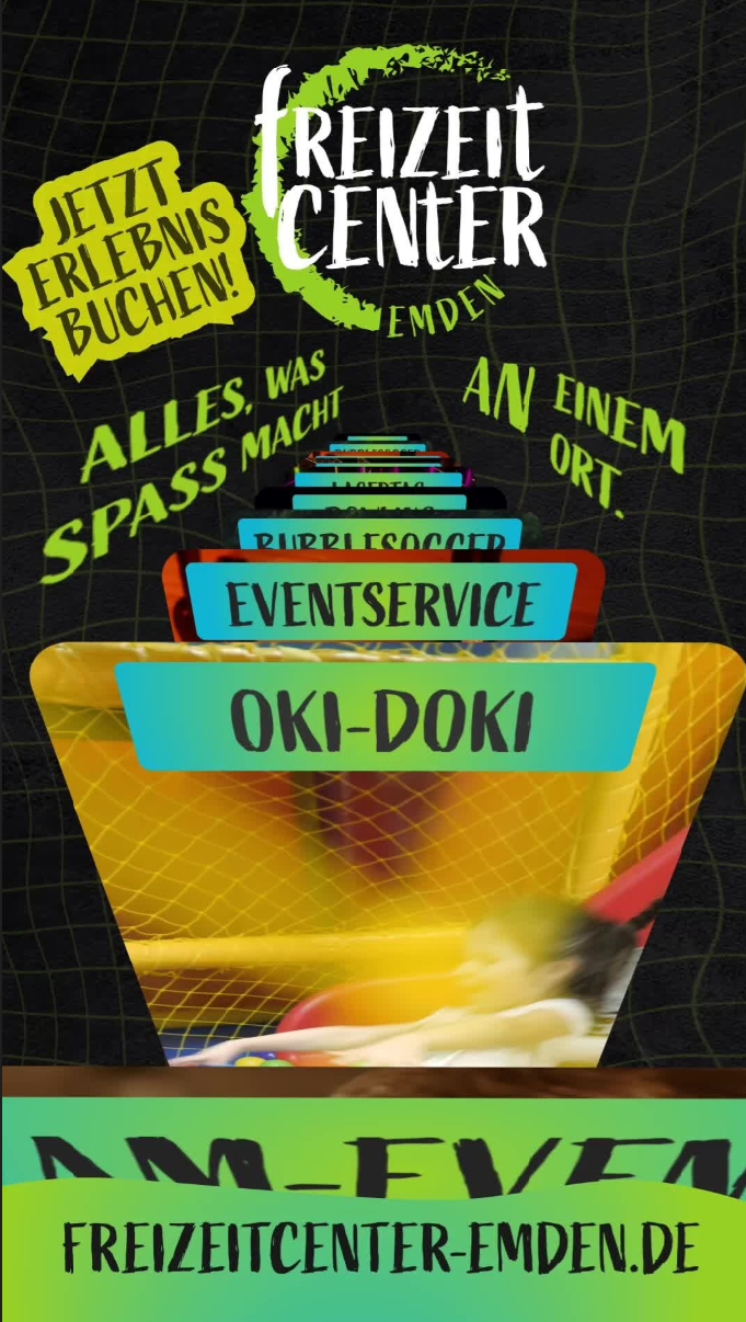 Freizeit Center Emden Animierte Video-Werbung für Event-Service